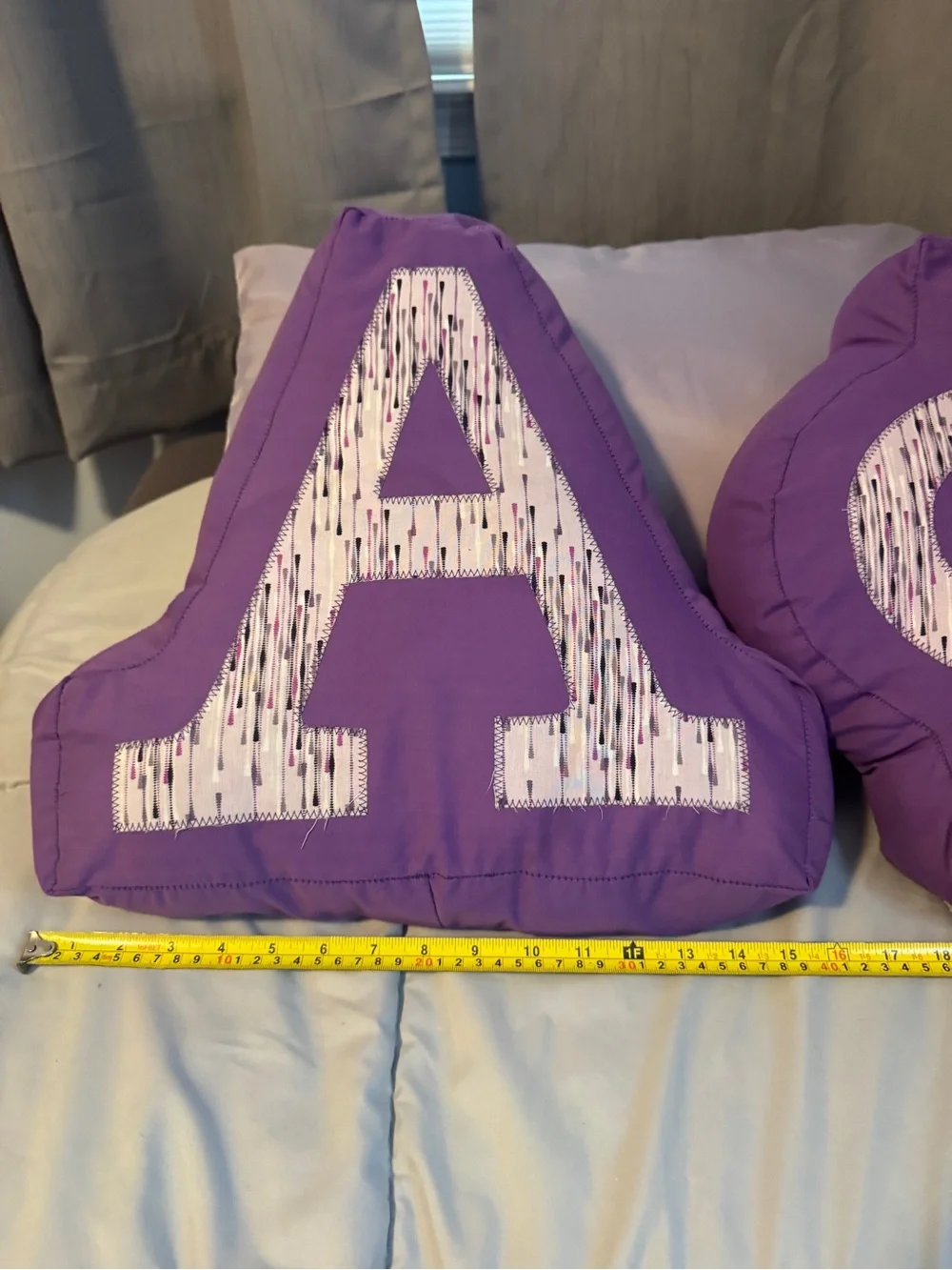 Alpha Phi Purple Letter Accent Pillows